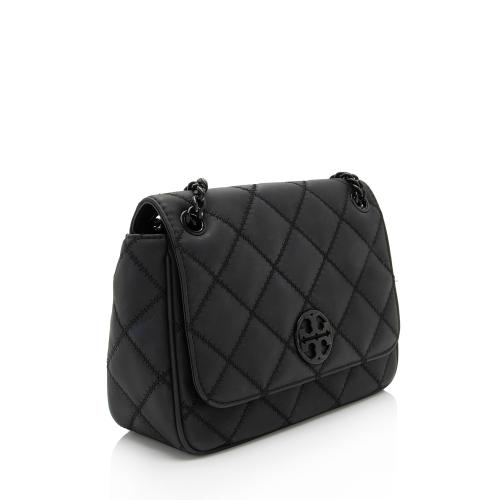 Tory Burch Matte Quilted Leather Willa Small Shoulder Bag