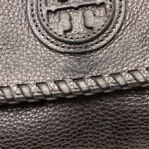 Tory Burch Metallic Leather Marion Saddle Bag
