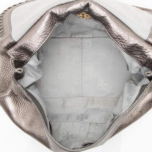 Tory Burch Metallic Leather Marion Saddle Bag