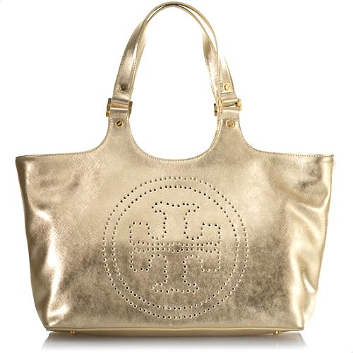 Tory Burch Womens Double Handle Saffiano Leather Large Tote