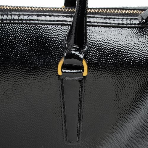 Tory Burch Patent Leather Britten Medium Boston Bag
