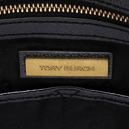 Tory Burch Patent Leather Britten Medium Boston Bag