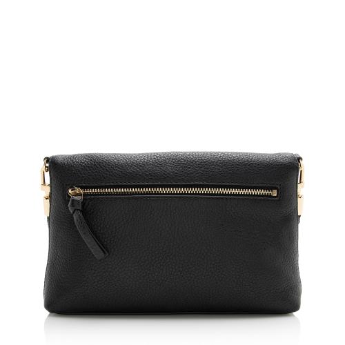 Tory Burch Pebbled Leather Taylor Fold Over Mini Crossbody