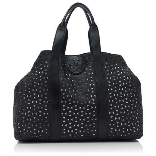 Tory Burch Perforated Leather Ella Large East/West Tote