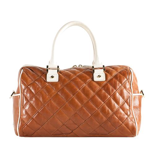 Tory Burch Quilted Leather Cut-Out Satchel Bag