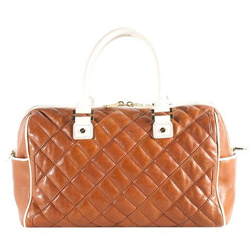 Tory Burch Quilted Leather Cut-Out Satchel Handbag