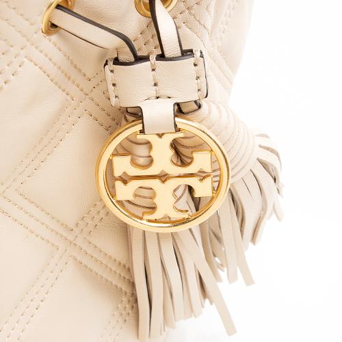 Tory Burch Quilted Leather Fleming Mini Bucket Bag