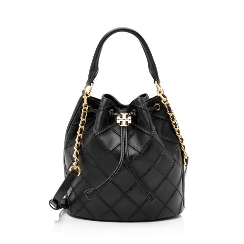 Tory Burch Fleming Large Soft Large Bucket Bag - Black