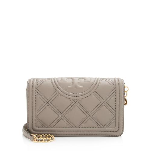 Tory Burch Quilted Leather Fleming Soft Wallet on Chain Bag