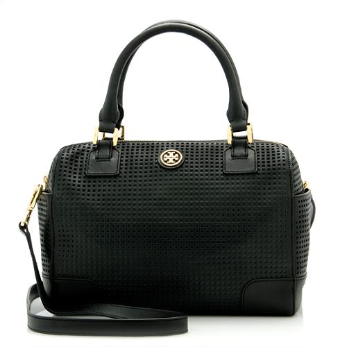 Tory Burch Robinson Perforated Middy Satchel