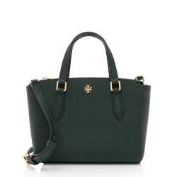 Tory Burch Saffiano Leather Emerson Top Zip Micro Tote