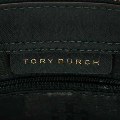 Tory Burch Saffiano Leather Emerson Top Zip Micro Tote