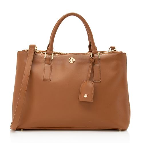 Tory Burch Saffiano Leather Robinson Double Zip Large Tote