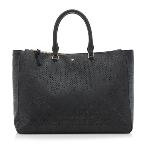 Tory Burch Saffiano Robinson Perforated Tote