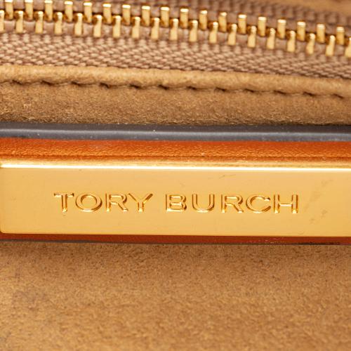 Tory Burch T Monogram Embossed Patent Leather Studio Shoulder Bag