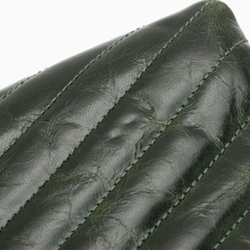 Tory Burch Glazed Chevron Leather Kira Large Shoulder Bag