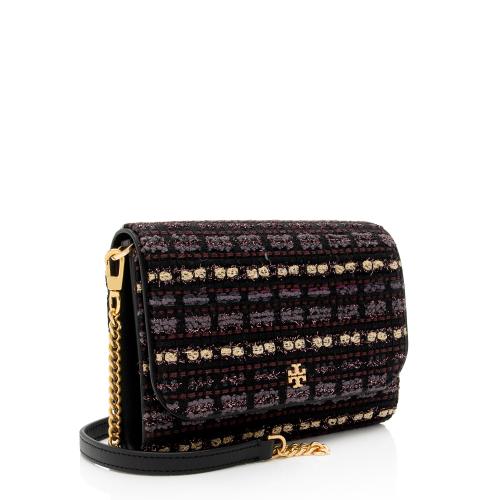 Tory Burch Tweed Emerson Wallet on Chain Bag