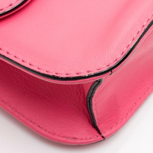 Valentino Calfskin Glam Lock Medium Shoulder Bag