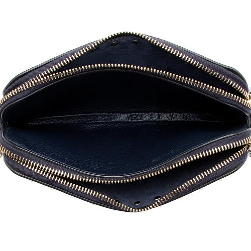 Valentino Calfskin Rockstud Double Zip Crossbody Bag