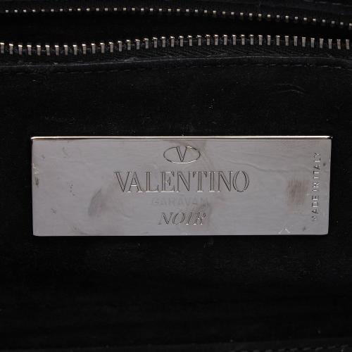 Valentino Craquele Calfskin Rolling Rockstud Guitar Strap Medium Crossbody
