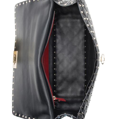 Valentino Lambskin Rockstud Spike Chain Shoulder Bag