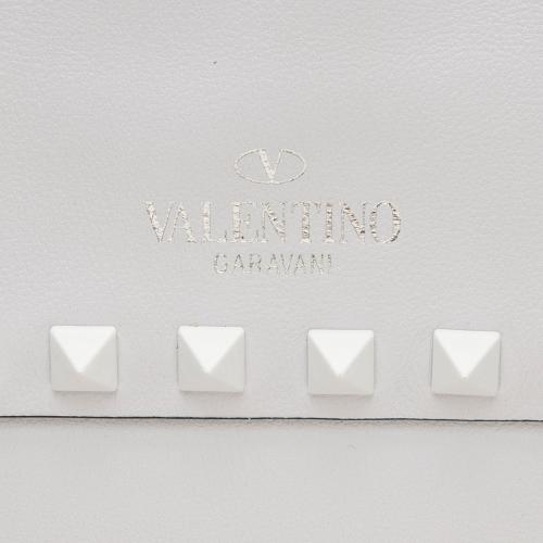 Valentino Lambskin Colorblock Rockstud Top Handle