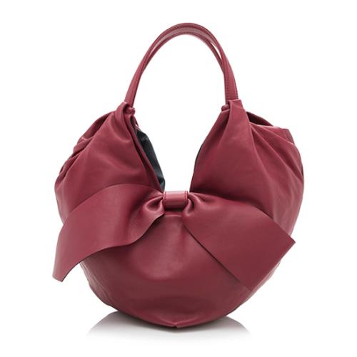 Valentino Leather 360 Bow Small Hobo