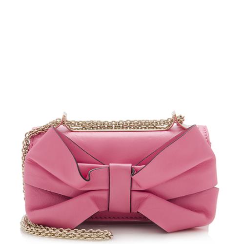 Valentino Leather Bow Flap Bag