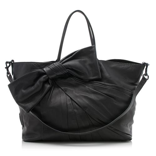 Valentino Leather Bow Tote