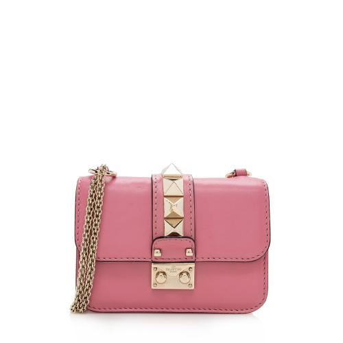 Valentino Leather Glam Lock Mini Shoulder Bag