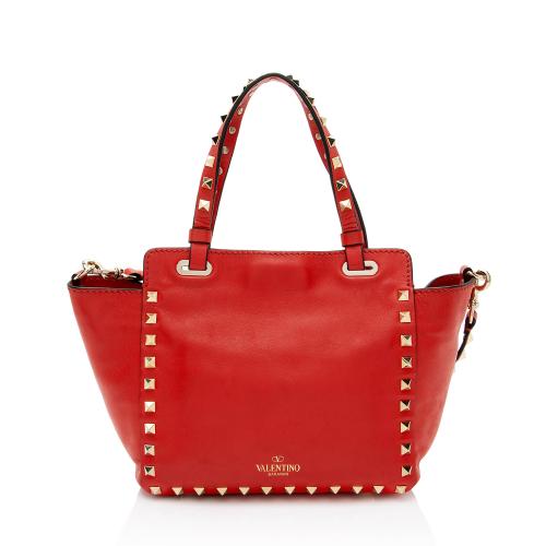 Valentino Leather Rockstud Mini Tote