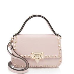 Valentino Leather Rockstud Small Top Handle