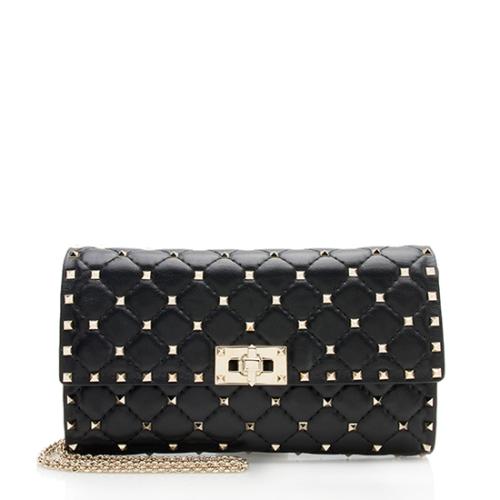 Valentino Leather Rockstud Spike Wallet On Chain Bag