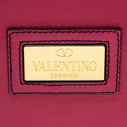 Valentino Leather Rose Vertigo Shopper Tote