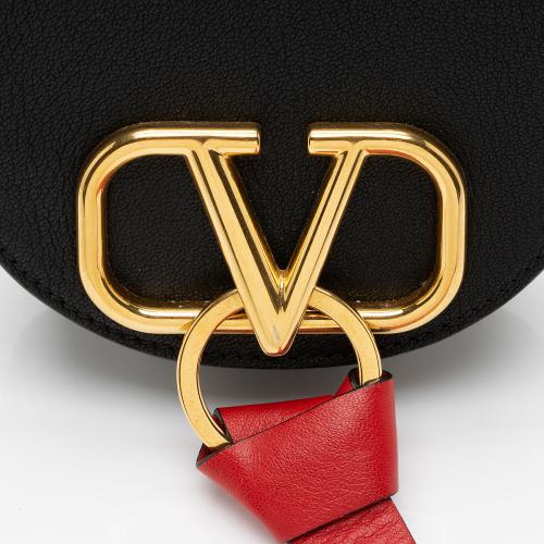 Valentino Leather Vring Saddle Bag