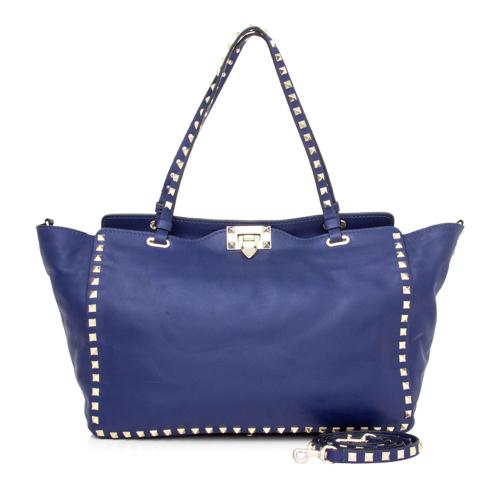 Valentino Leather Medium Rockstud Tote