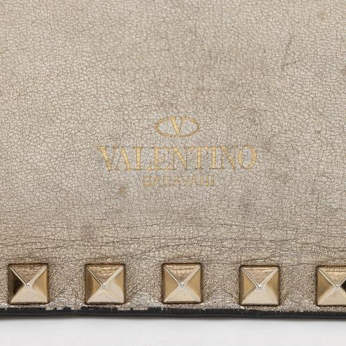 Valentino Metallic Nappa Leather Rockstud Clutch