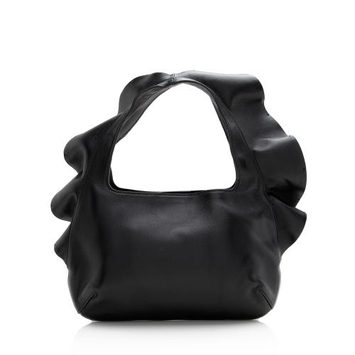 Valentino Nappa Leather Atelier 04 Rouches Edition Ruffle Small Hobo