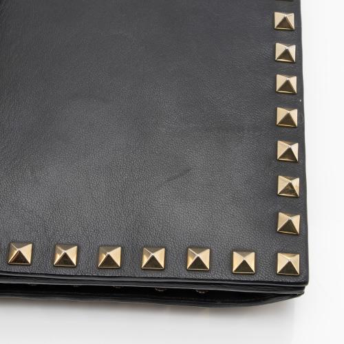 Valentino Nappa Leather Rockstud Clutch