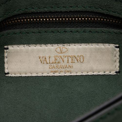 Valentino Nappa Leather Rolling Rockstud Clutch