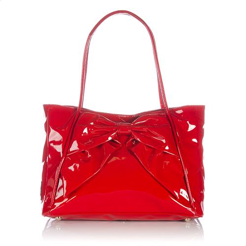 Valentino Patent Leather Betty Lacca Bow Tote