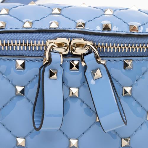 Valentino Patent Leather Rockstud Spike Belt Bag