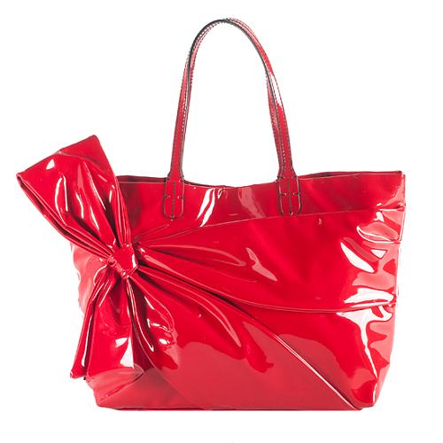 Valentino Patent Leather Side Bow Tote