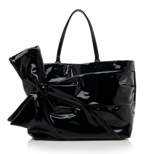 Valentino Patent Leather Side Bow Tote