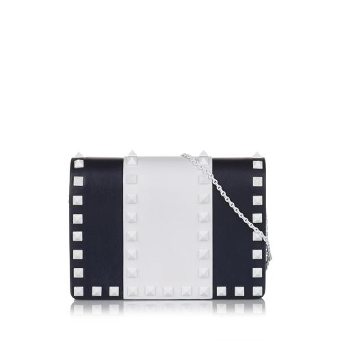 Valentino Rockstud Leather Wallet on Chain
