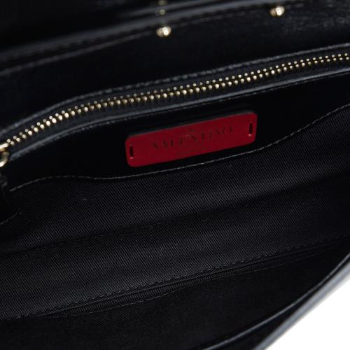 Valentino Black Very V Ruffle Rockstud Crossbody Leather ref.893447 - Joli  Closet