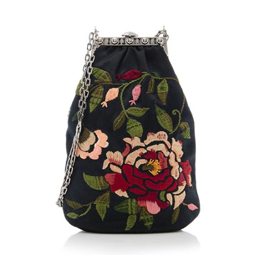 Valentino Vintage Stain Embroidered Evening Bag