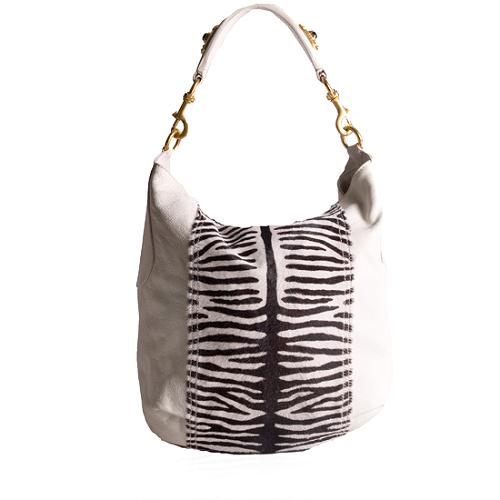 Valentino Zebra Print Hobo Handbag