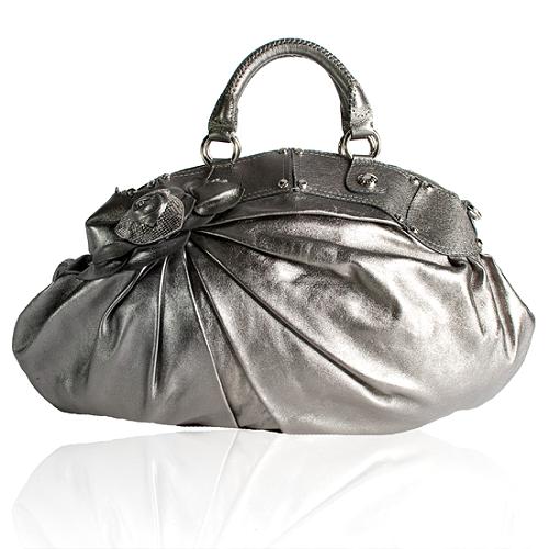 Versace Bulling Flower Shoulder Handbag