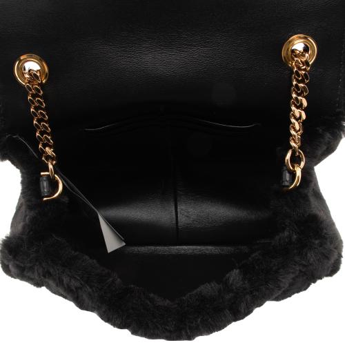 Versace Faux Fur Virtus Shoulder Bag